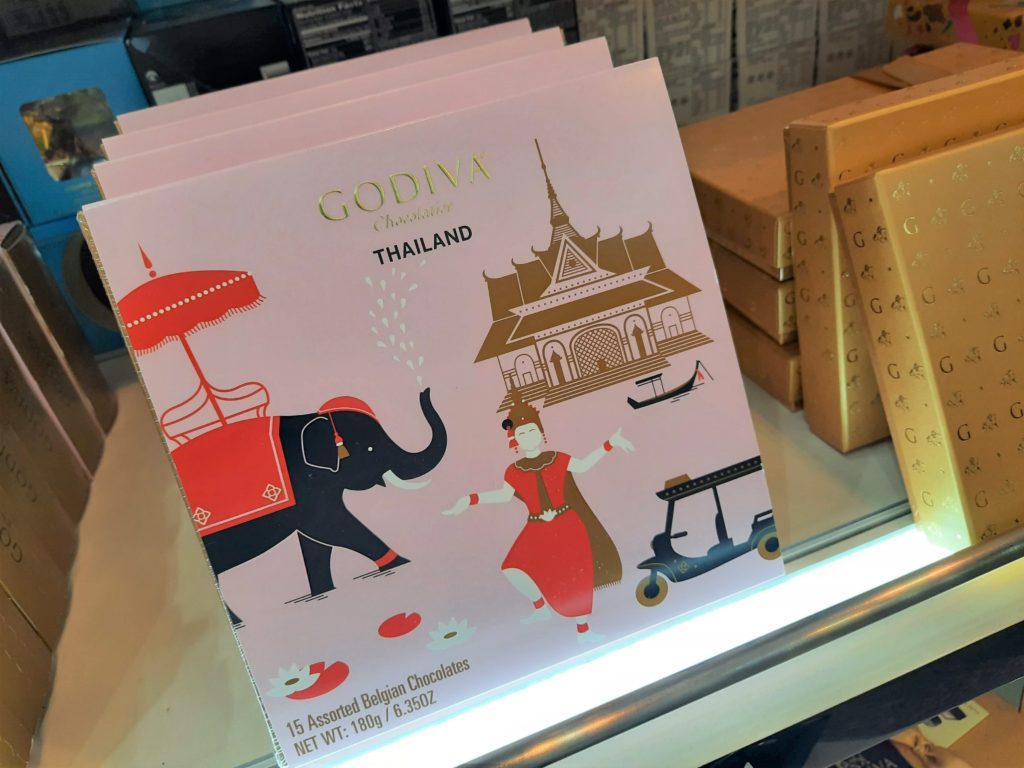 バンコク・ドンムアン空港のお土産　タイ限定GODIVAのチョコレート