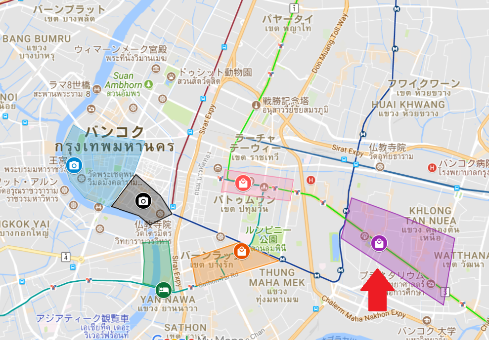 スクンビットエリアの地図