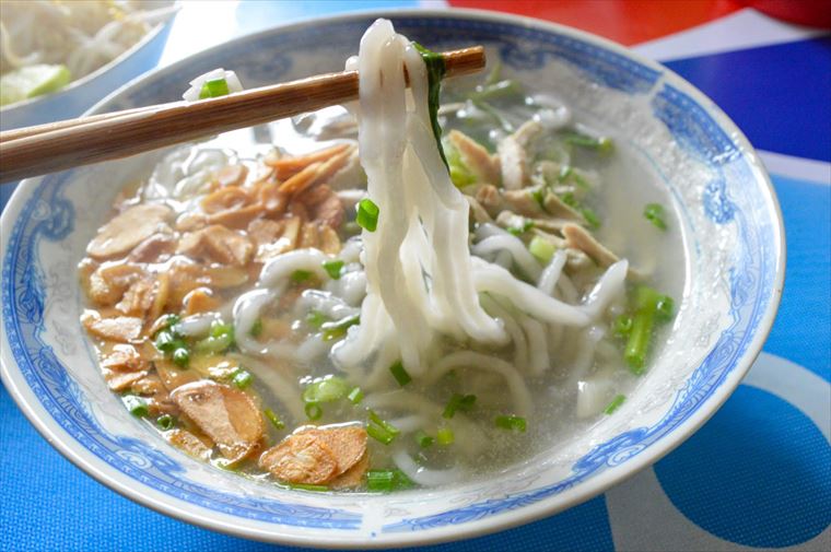 シェントーンヌードルのカオピヤックセンの麺