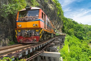 タイのカンチャナブリ 泰緬鉄道