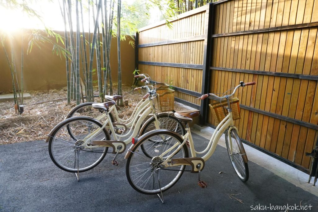 カンチャナブリーのカフェThe Village Farm To Cafe'　レンタル自転車