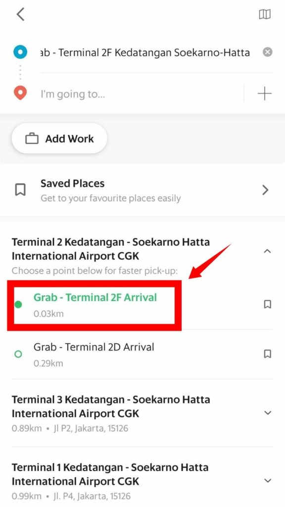 ジャカルタ・スカルノハッタ空港［国際線］ターミナル２ 到着ロビーからグラブを呼ぶ方法