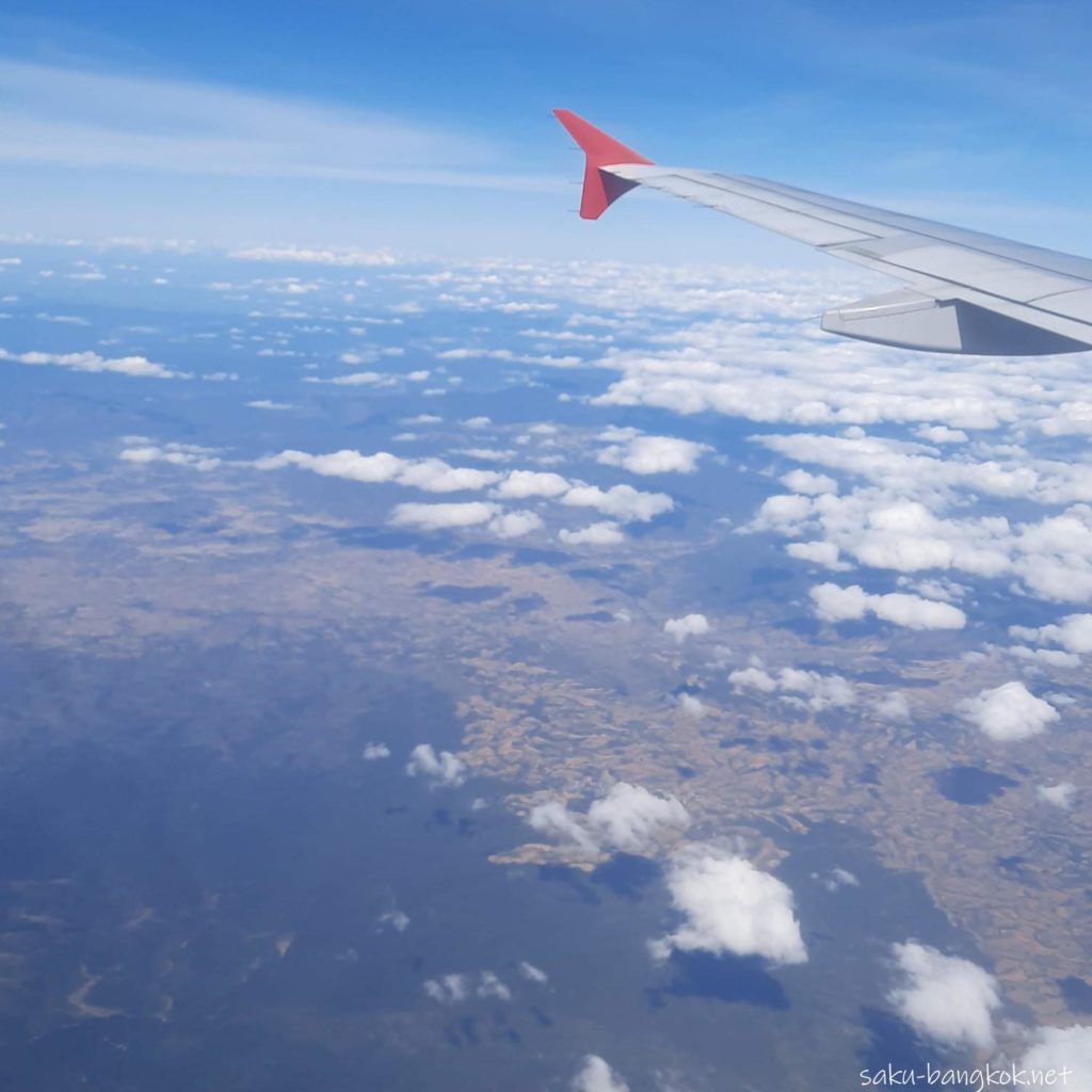 飛行機から見えたイサーンの大地