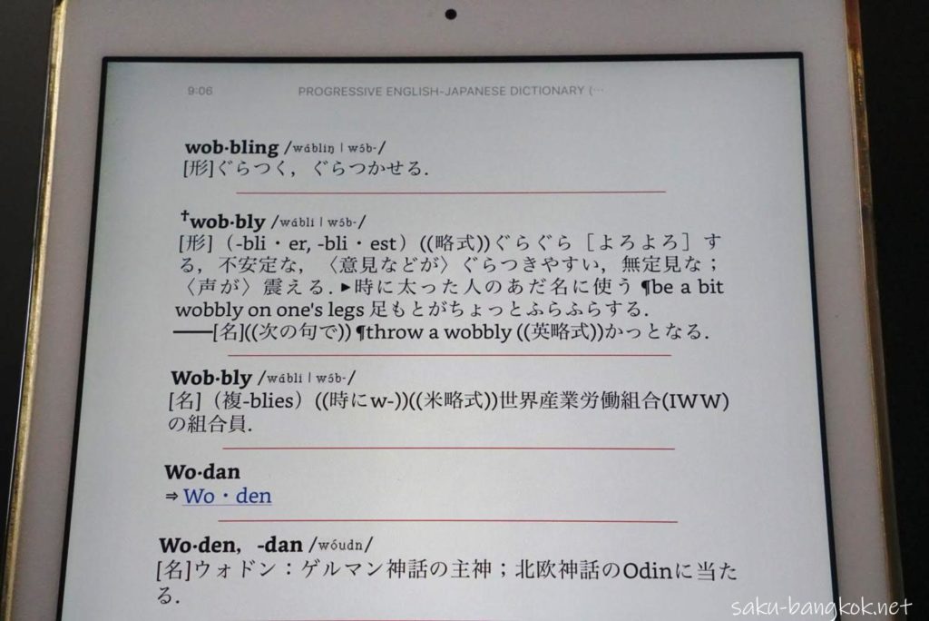 Kindle の辞書機能